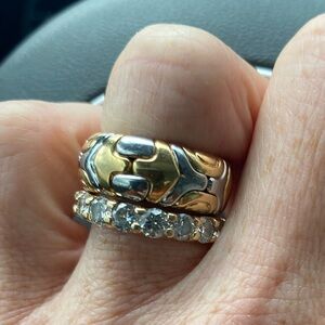 RARE ✨Bvlgari Vintage Alveare Yellow Gold & Stainless band